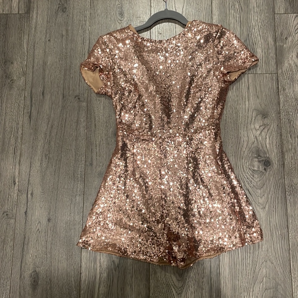 Pink Sequins Romper